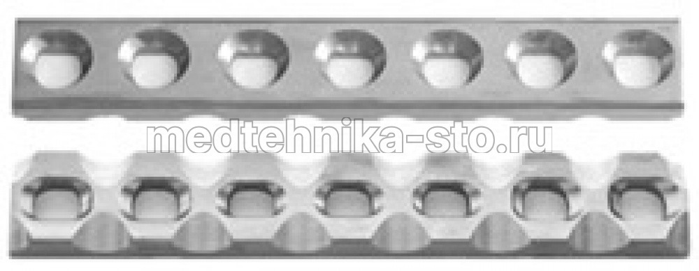 Пластина прямая узкая 13,5х4,5 мм, дл. 178 мм, 10 отв.