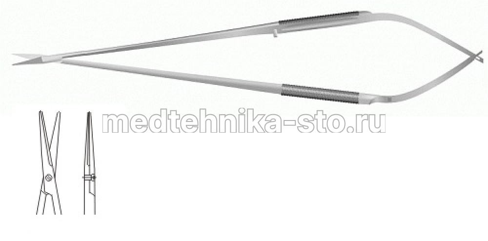 Ножницы м/х прямые, 180 мм, кр.р, т/к, р.ч. 15 мм