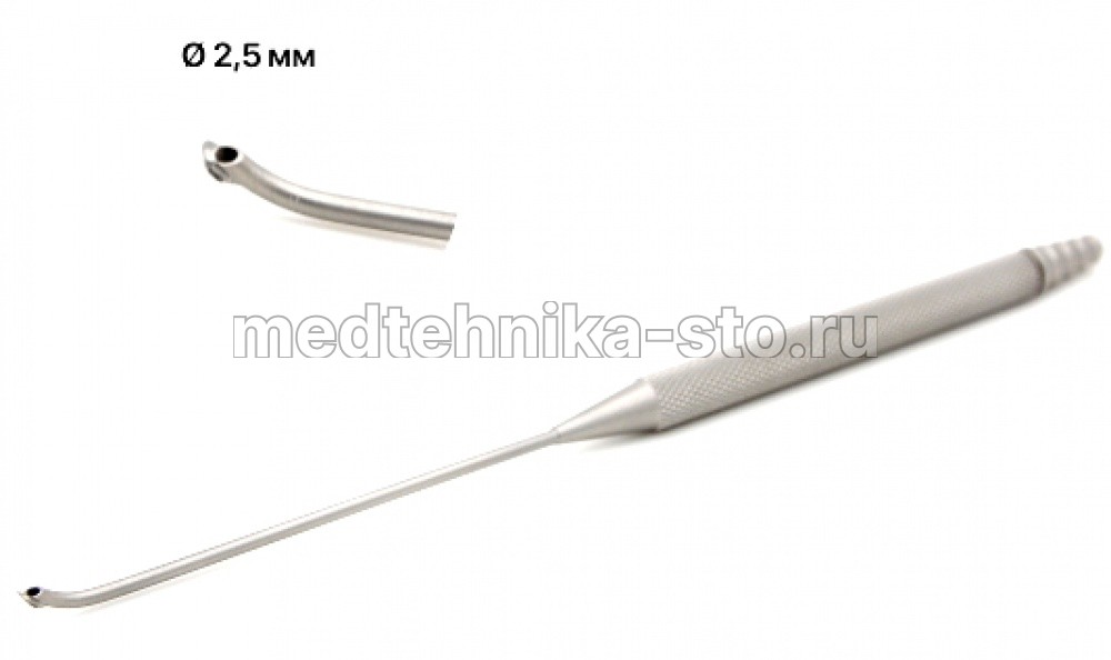 Диссектор аспирационный внутриносовых лоскутов Русецкого, лезвие угол 30, д.4 мм