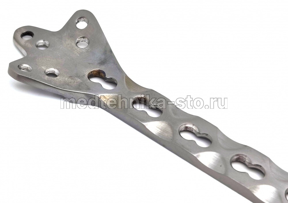Пластина лист клевера с УС, дл. 107 мм, 4 отв.