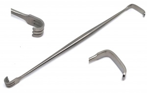 Крючок двухсторонний Senn Retractor, 160 мм тупой