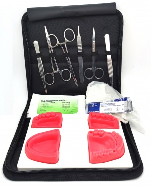 Набор учебный стоматологический для наложения швов с силиконовым модулем