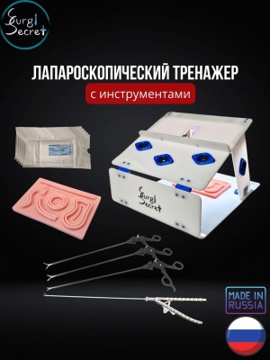 Лапароскопический тренажер с боксом, инструментами вид 1