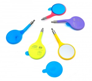 Зеркало стоматологическое пластик №4 д. 22 мм без увеличения